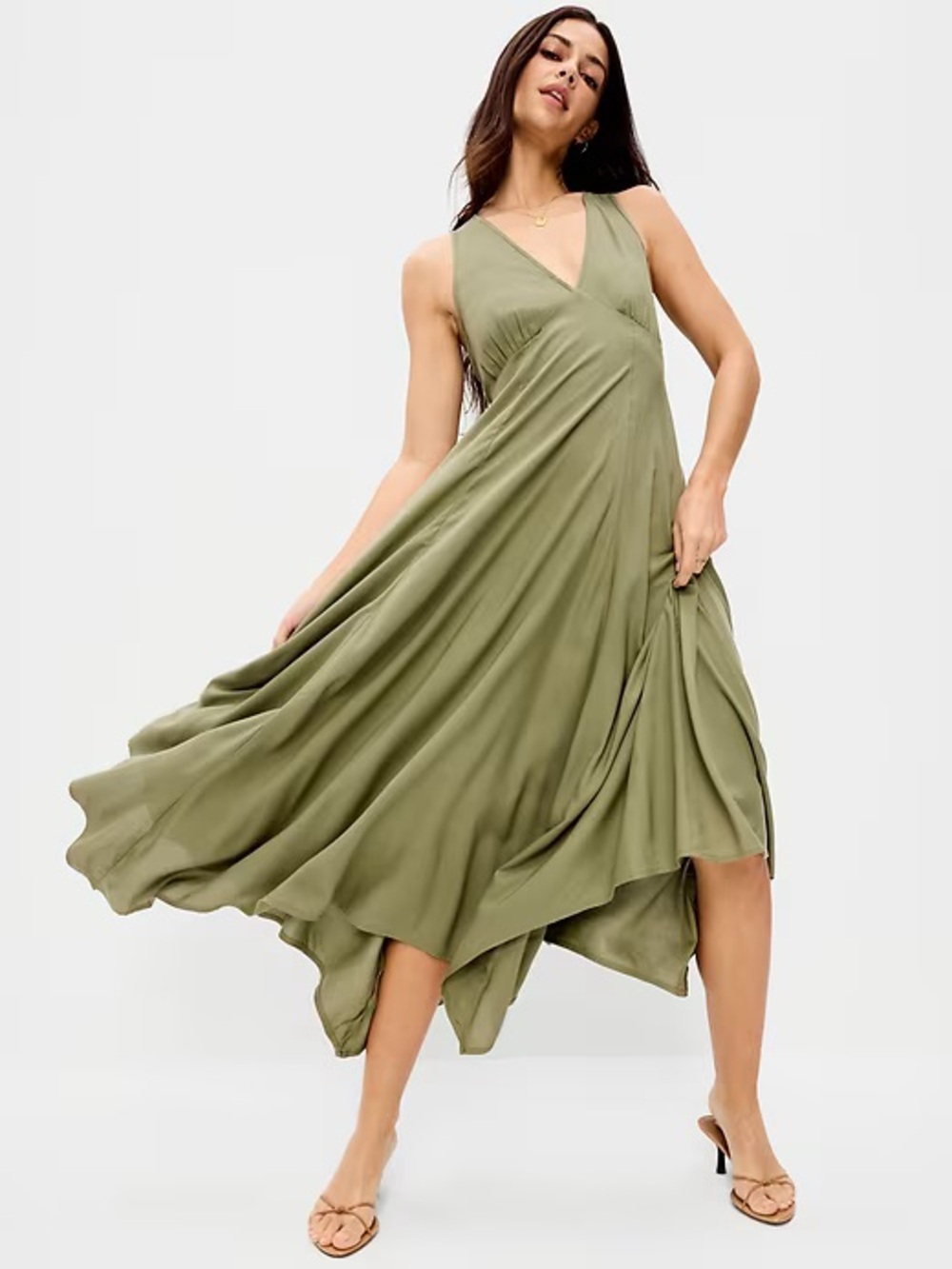 NWT! Old Navy Bare Ground Handkerchief Hem Midi Dress - XL